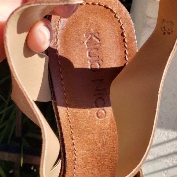 Klub Nico VERONICA‎ Cognac Brown Leather Wedge Sand - Picture 7 of 7